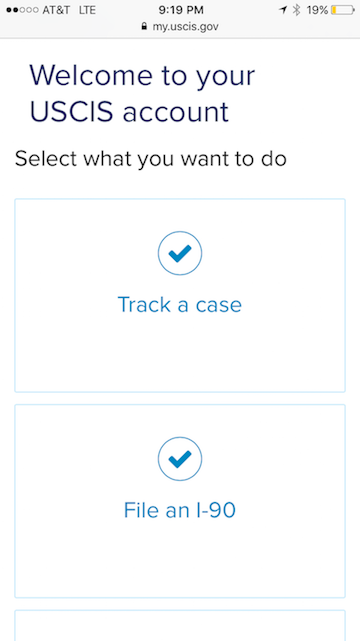 Mobile Form I-90 Welcome to USCIS