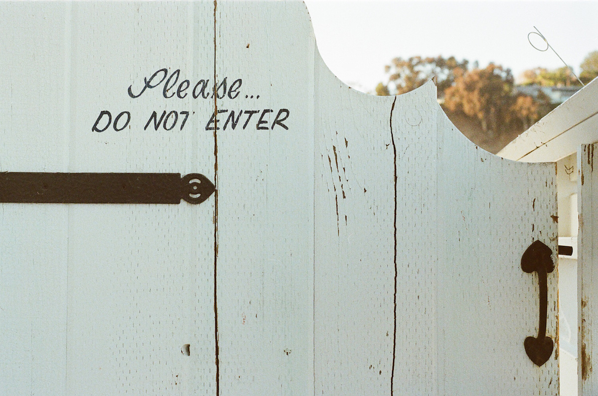 Do Not Enter Sign on Gate