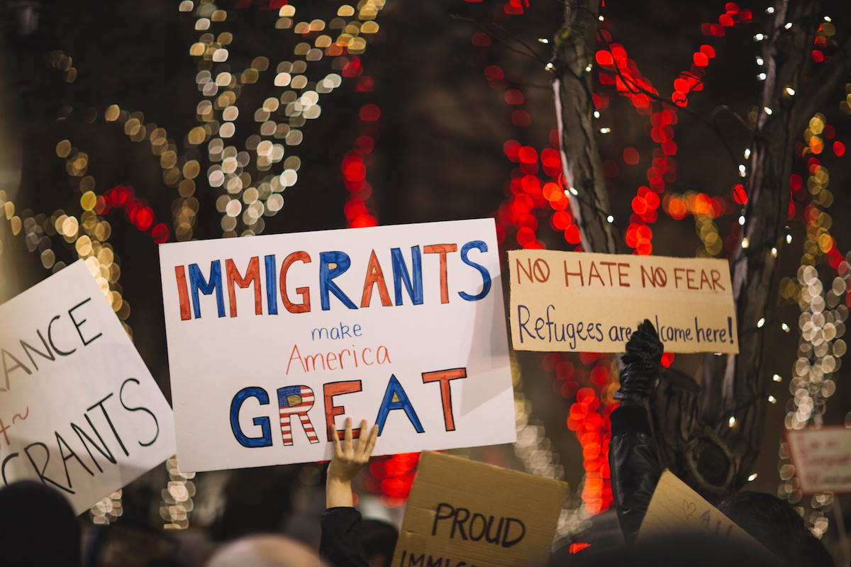 Protesters Holding Up Signs
