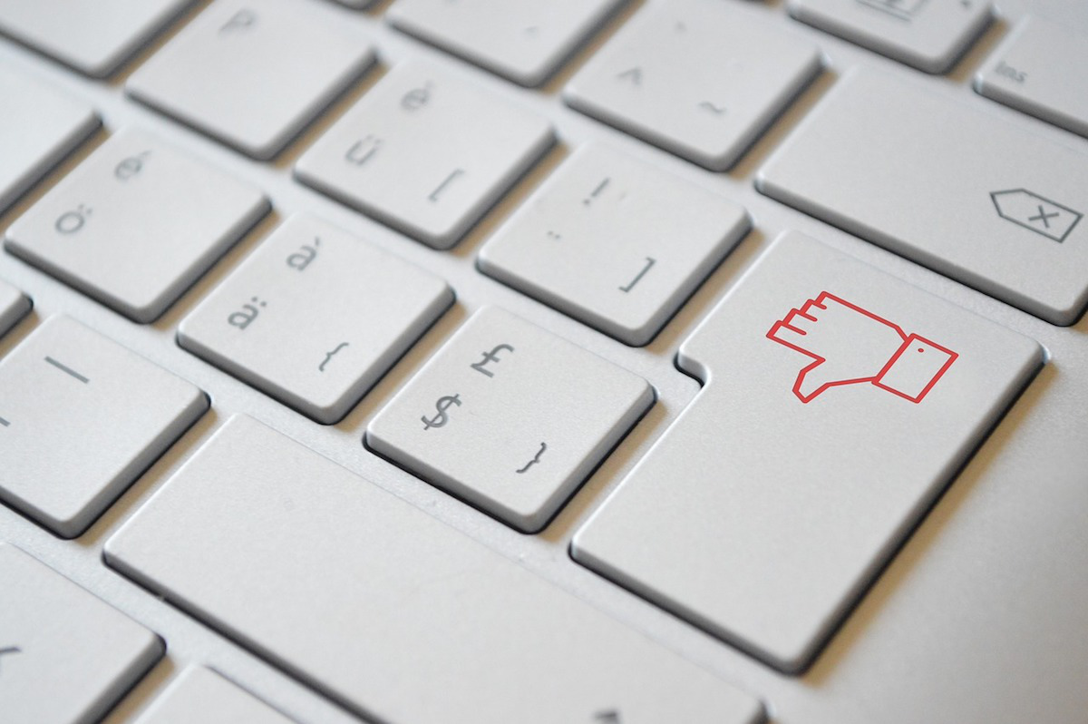 Keyboard Thumbs Down